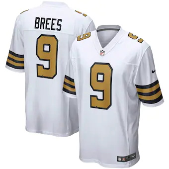 mens nike drew brees white new orleans saints alternate gam